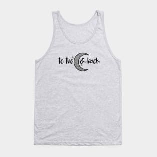 To the Moon and Back Silver Glitter Tank Top